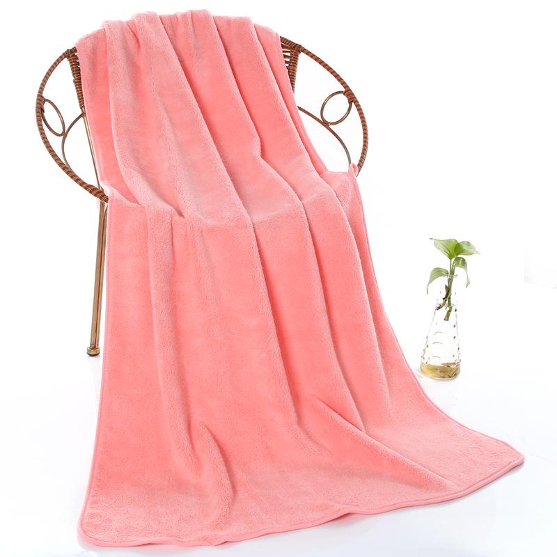 Coral Fleece Striped Bath Towel Set, Large & Thick, 70 x 140 cm, Absorbent Gift for Adults.