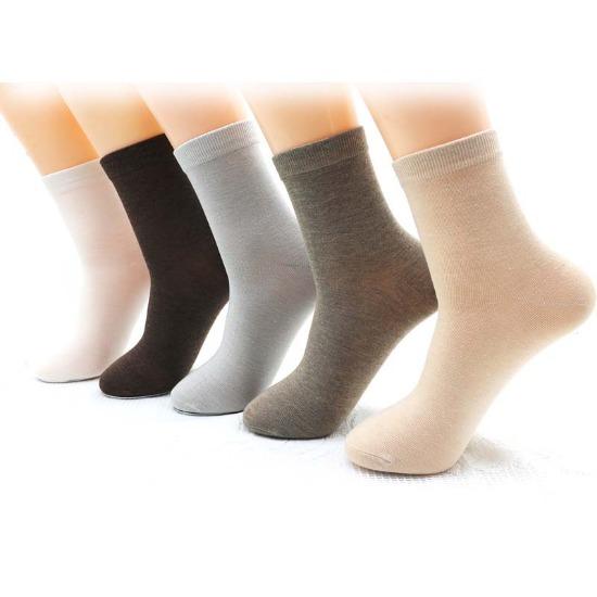 New Women's Bamboo Fiber Colorful Fashion Casual  Harajuku Solid Color Black White Cheap Socks  5 Pairs