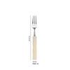 304 Stainless Steel Gold Cutlery Set with Violet Acrylic Bamboo Joint Handles: Includes Knife, Fork, and Spoon for Hotel Light Luxury Use.