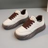 Xfc02 New Solid Color Casual Sneakers  Spring and Summer Versatile Simple Thick Bottom Height Increasing Women Shoes Wear-Resistant Breathable