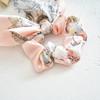 Hair Tie Floral Print Bunny Ear Design Hair Rope High Elasticity No Damage Bun Half-Tied Hairstyles Ponytail Holder Hair Accessory