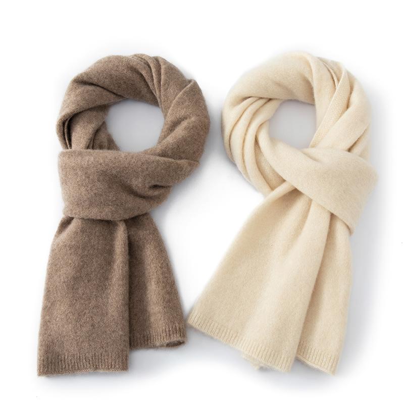 Women 100% Pure Cashmere Scarf Winter Warm Soft Cozy Knit Long Wrap Fashion Casual Neck Warmer Cold Weather Accessory