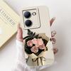 Für Vivo Y36 5G V2248 Hülle Für Vivo Y27 5G V2302 Abdeckung Silikon Luxus Mode Blumen Kawaii Süße Katze Lustige Handyhülle Stoßstange