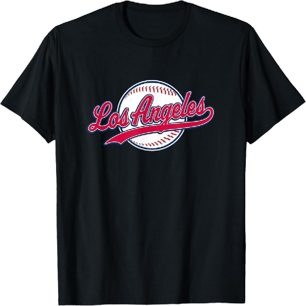 Los Angeles LA Tee Vintage Baseball Throwback Retro Design T-Shirt