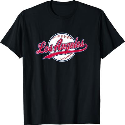 Los Angeles LA Tee Vintage Baseball Throwback Retro Design T-Shirt