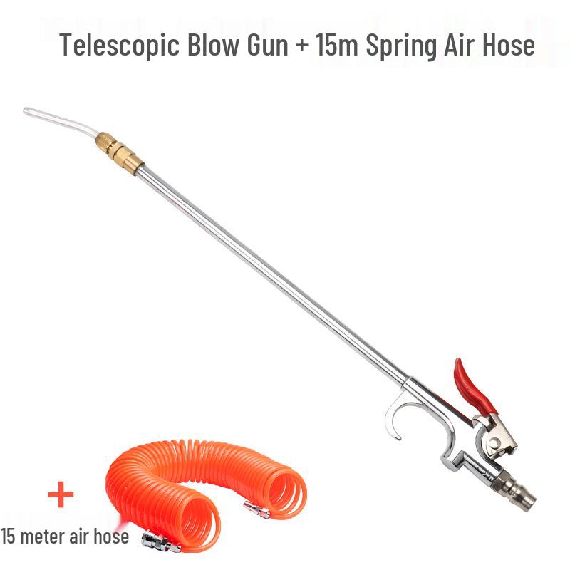 Extended High-Pressure Pneumatic Air Blower & Dusting Gun Tool