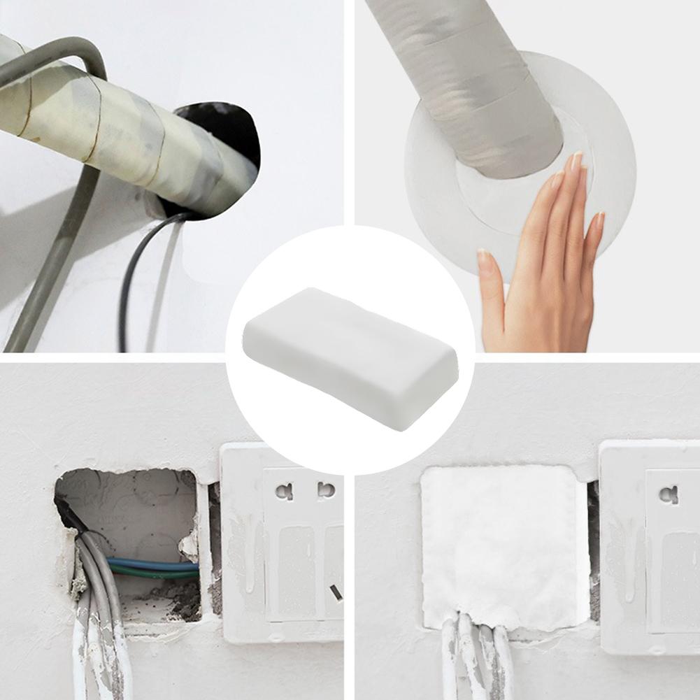 Waterproof Duct Seal Repair Sealing Clay 8 Pack White Moldable Silicone Putty, Quick Mending Mud for Pipe Connection, Wall Hole