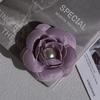 Retro French Camellia Pearl Brooch Hair Clip In Small Fragrance Style