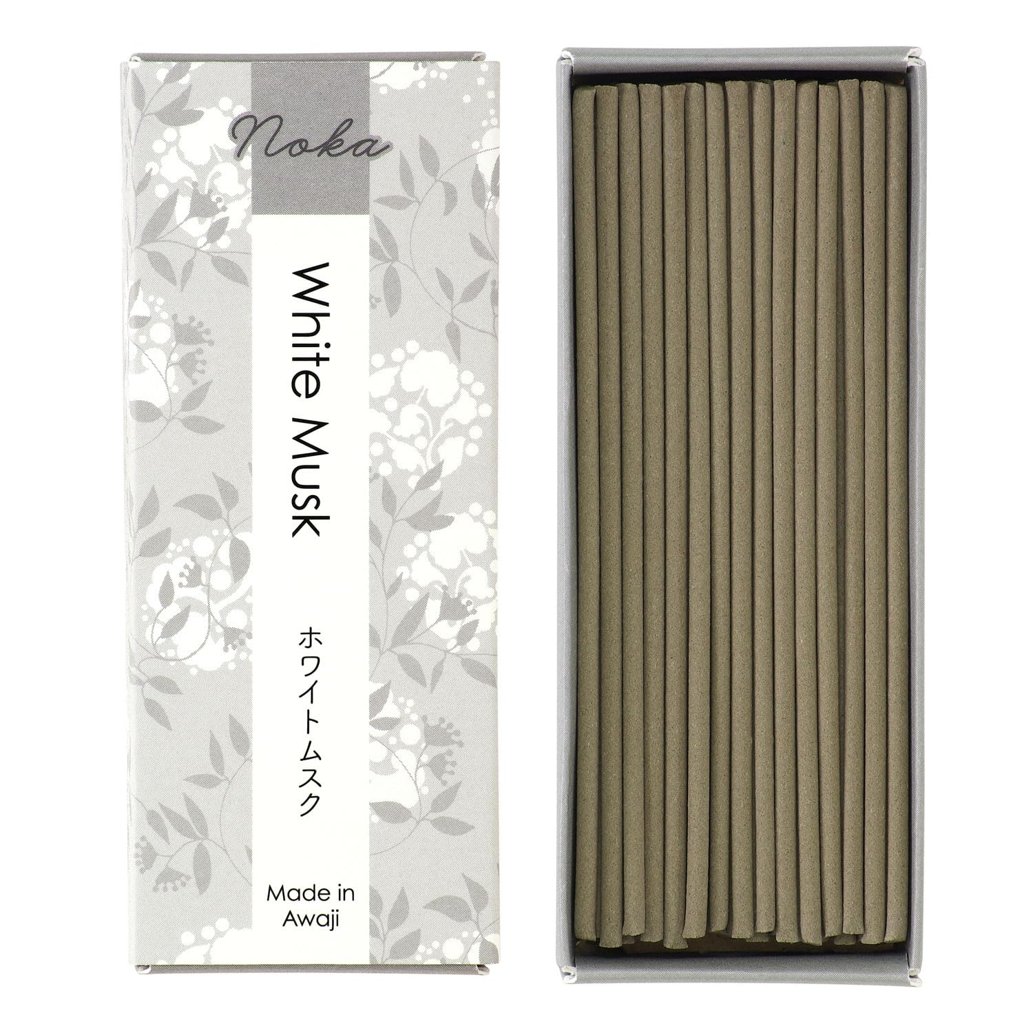 Kameyama Noka White Musk Incense soothing Approximately 60 approximately 93mm Made in Japan and - High-quality, fragrance. sticks, long. (Awaji белый