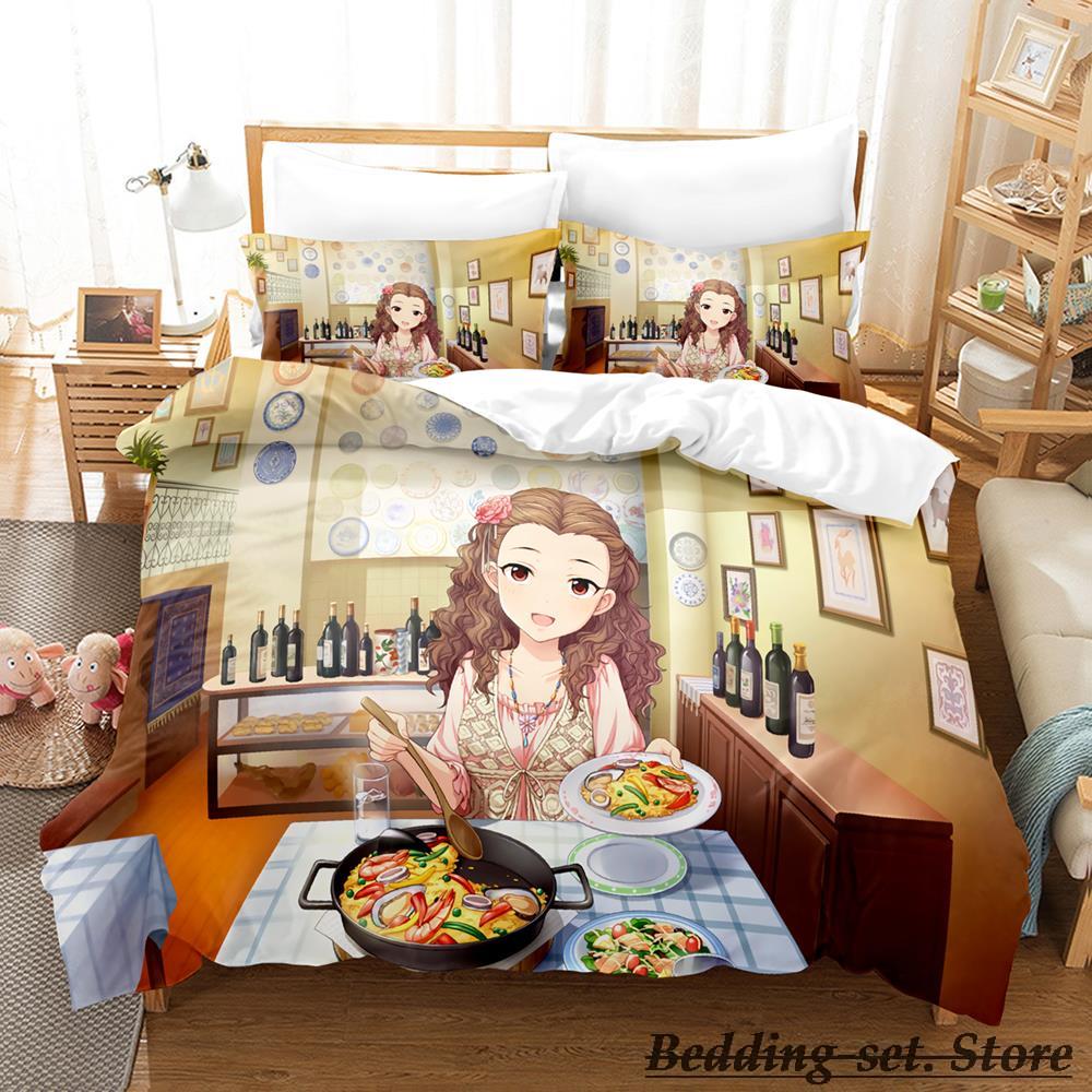 Comforter The Idolm@Ster Cinderella Girls Starlight Stage Bedding Set Single Twin Full Queen King Size Bed Set Kid Bedroom Duvet Sets