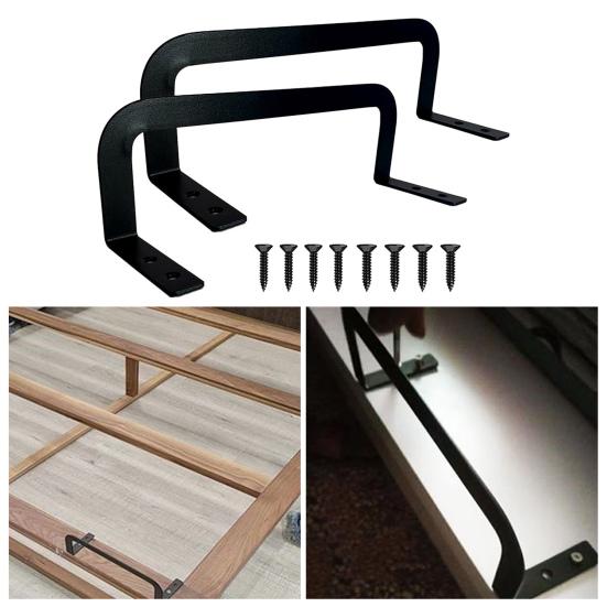 2 Pcs Mattress Retainer Bar Adjustable Bed Keep Mattress In Place Anti-skid Mattress Slide Stopper Wooden Bed Frame Mattress Stabilizers with Screws