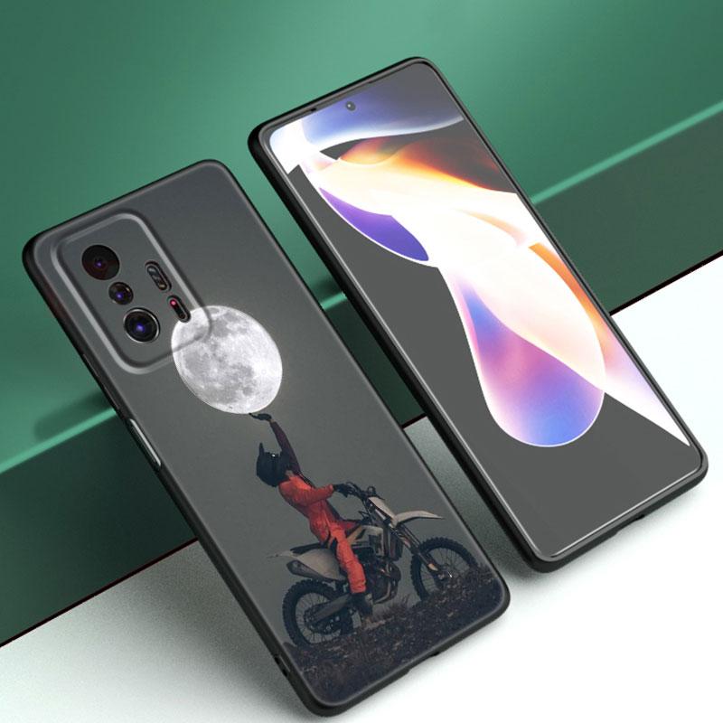 Moto Cross Motorcycle Sports Phone Case For Xiaomi Mi A2 8 9 SE Note 10 10T 11 12 Lite 9T 11T 12S 12T Pro A3 6X 12X Black Cover