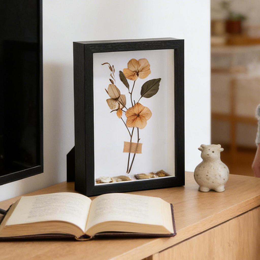 Photo Frame Display Box Home Decor Organizer Photo Frame For Flower Tickets Keepsakes Fireplace Tabletop Bedside Office