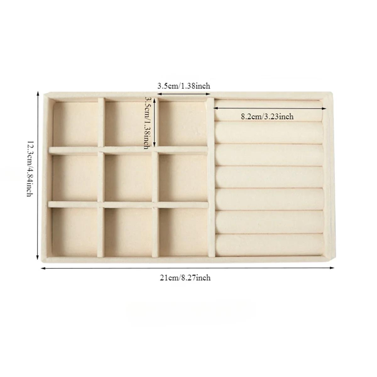 

1 шт. Кілька стилів Оксамитові ювелірні вироби Дисплей Лоток Намисто Браслет Сережки Кільця Брошки Ящик для зберігання Ящик Органайзери для ювелірних виробів