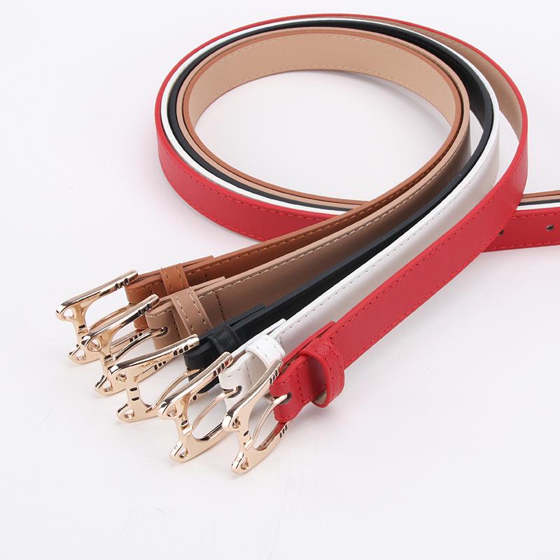 Chic Women's Belts with Cute Cat Head Alloy Buckle - Perfect for Jeans and Fashionable Accents