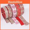 Versatile 10 Meter Christmas Faux Linen Ribbon In Elegant Colors Ideal For Holiday Decorations