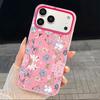 Phone Case For iPhone 17 Air 17 16 15 14 13 12 11 Pro Max XS X XR 7 8 16 Plus Elegant Blue Flower Candy Color Shockproof Cover