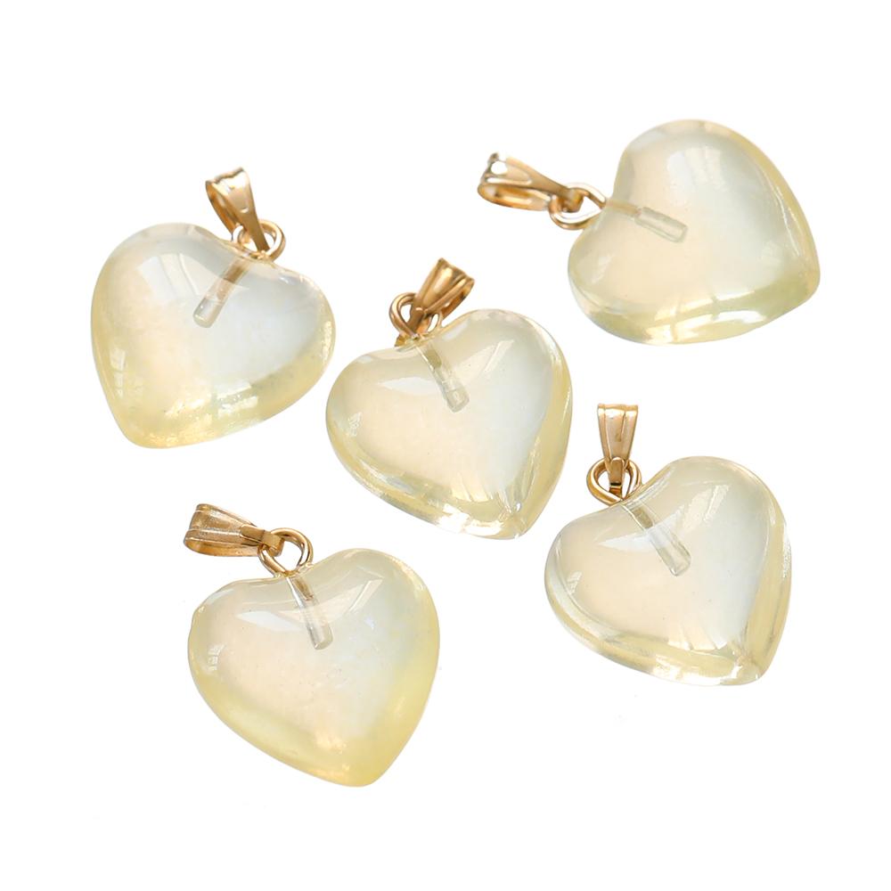10Pcs/Lot Czech Lampwork Crystal Glass Heart Beads Charms Pendant DIY Handmade Jewelry Making Necklaces Earrings Accessories