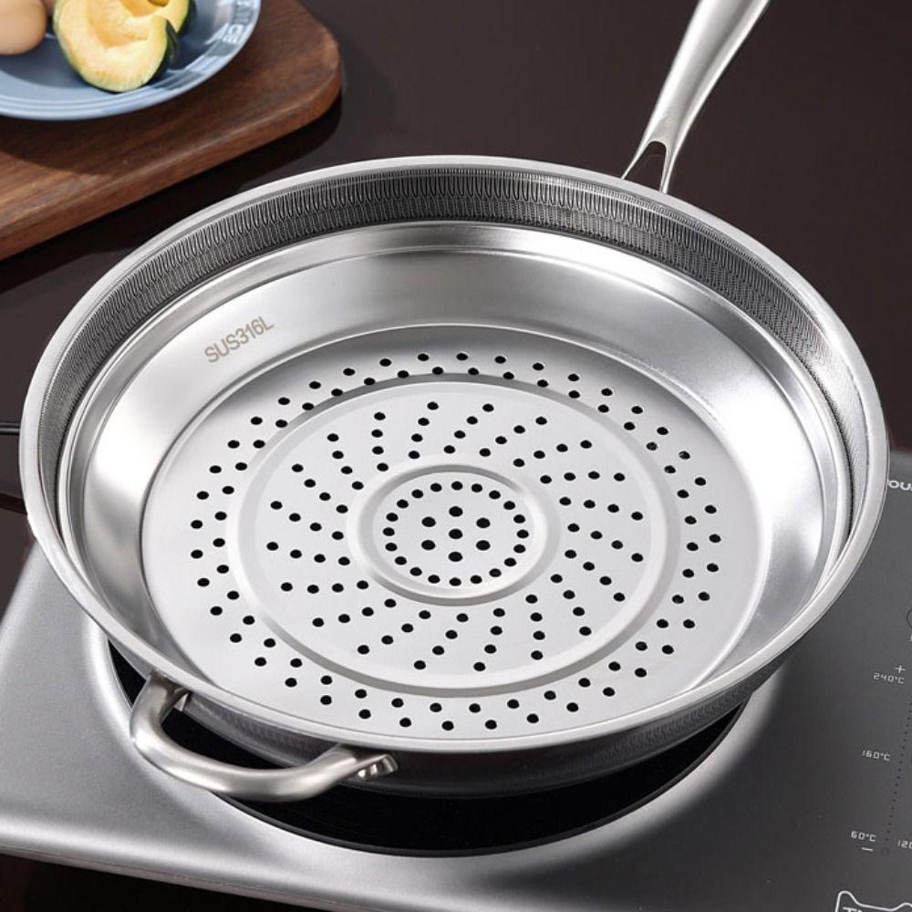 Deepen Wok Steamer Rust-proof Steaming Basket Cooker Rack Pot Steaming Tray  Dumplings
