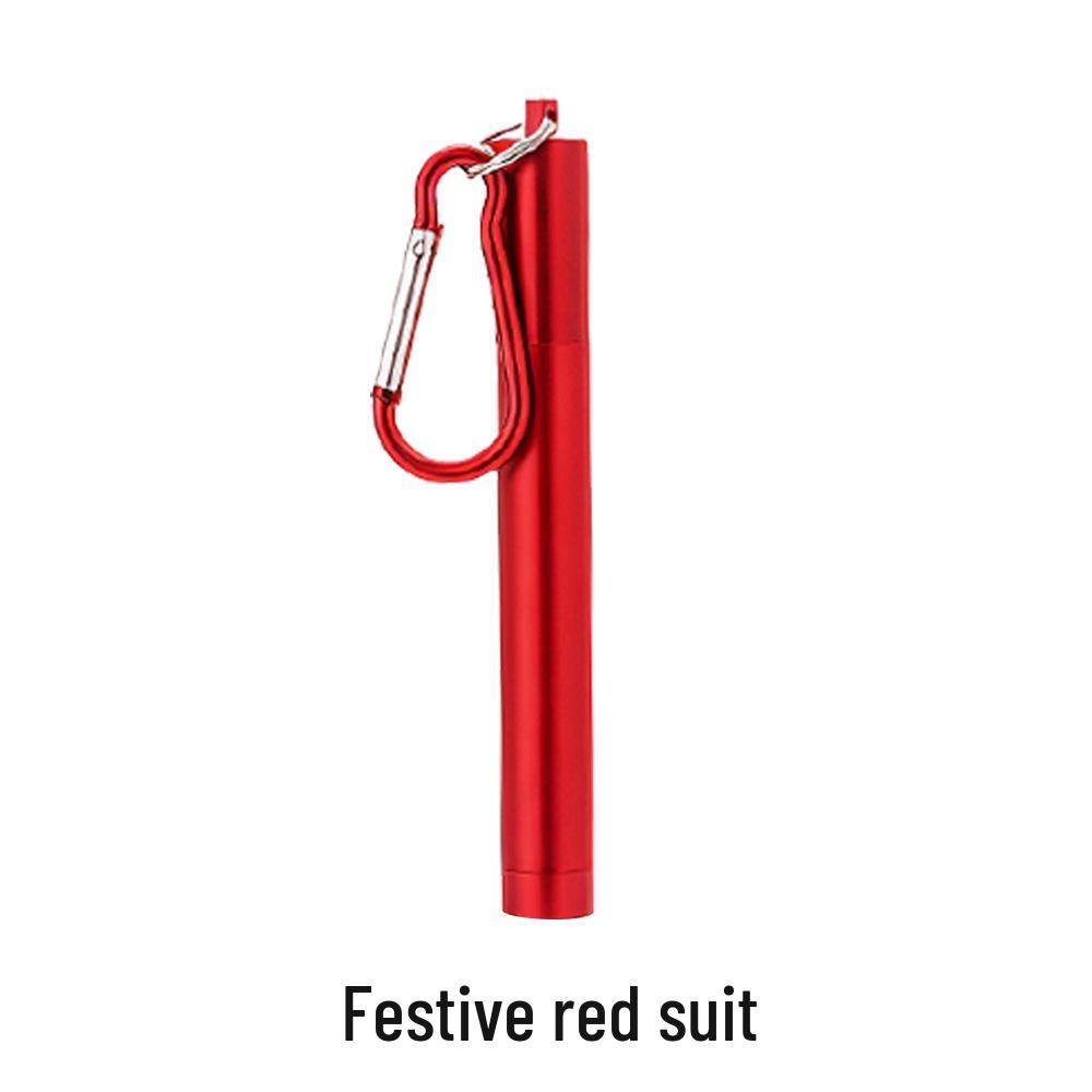 Foldable 304 Stainless Steel Telescopic Straw Set with Aluminum Tube for Outdoor Use