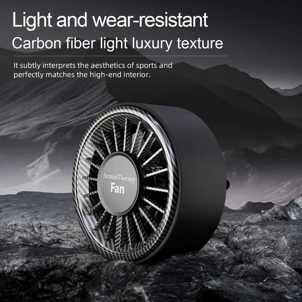 New Car Aromatherapy Fan with Colorful Ambiance Lights Car Air Outlet Fan Three Adjustable Car Fans Car Air Vent Accessories