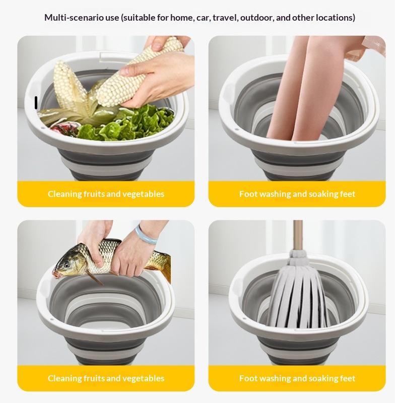 Foldable Water Bucket Essential For Fishing Camping Travel Collapsible Pail With Handle For Easy Storage Outdoor Use