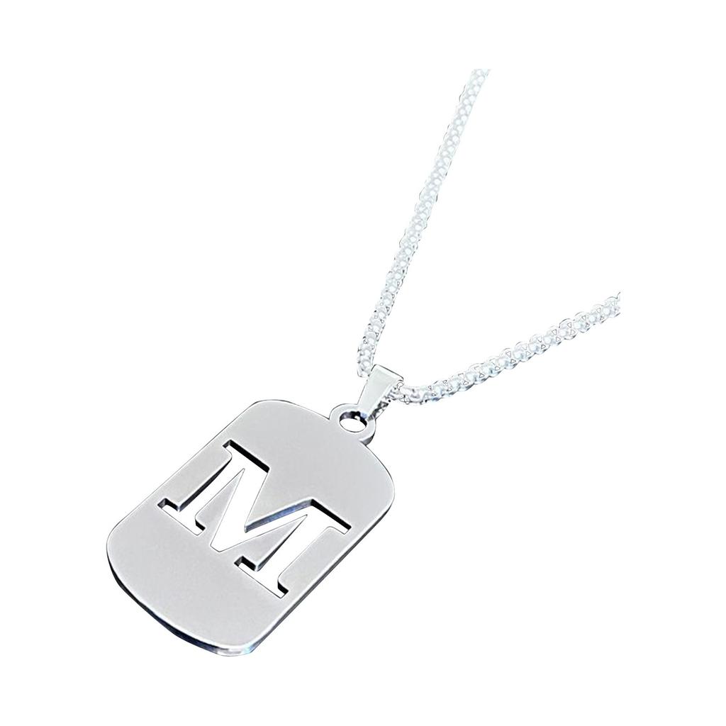 26 English Hollow Titanium Steel Non-fading Jewelry Necklace High-grade  And Winter Sweater Chain