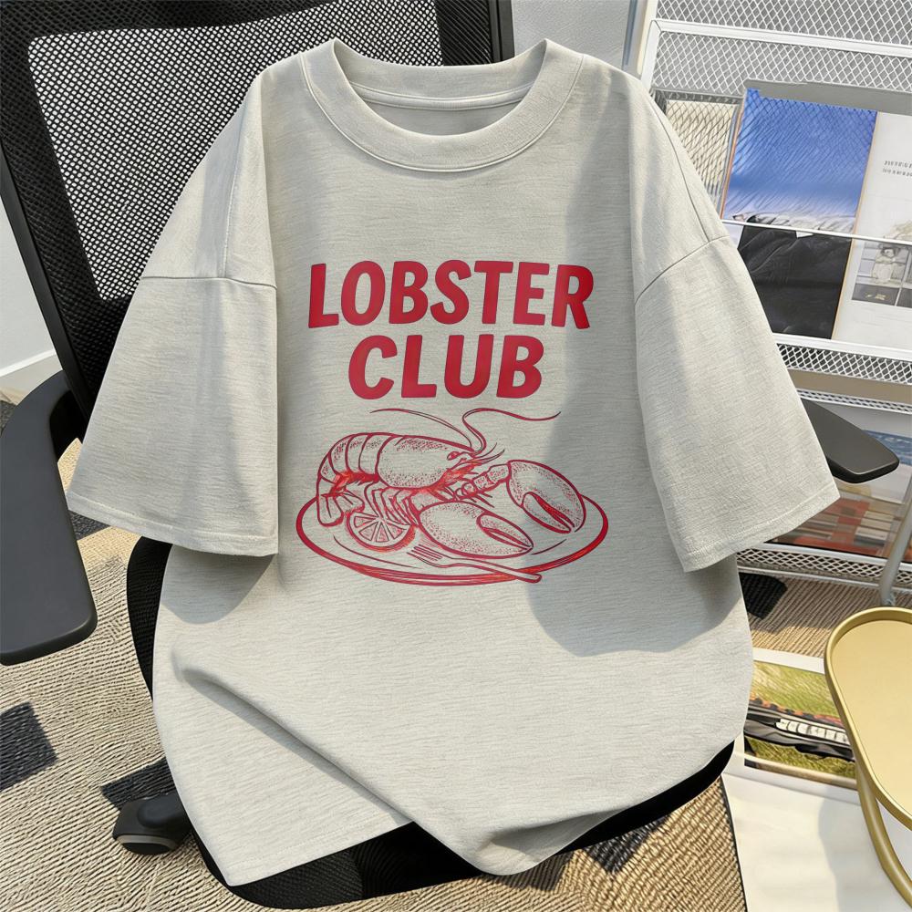 Lobster Club Lobster Tshirt Vacation Vibes Lobster Design Tee Crustacean Fisherunisex Aesthetic Seafood Lover Tee Maine Style Top