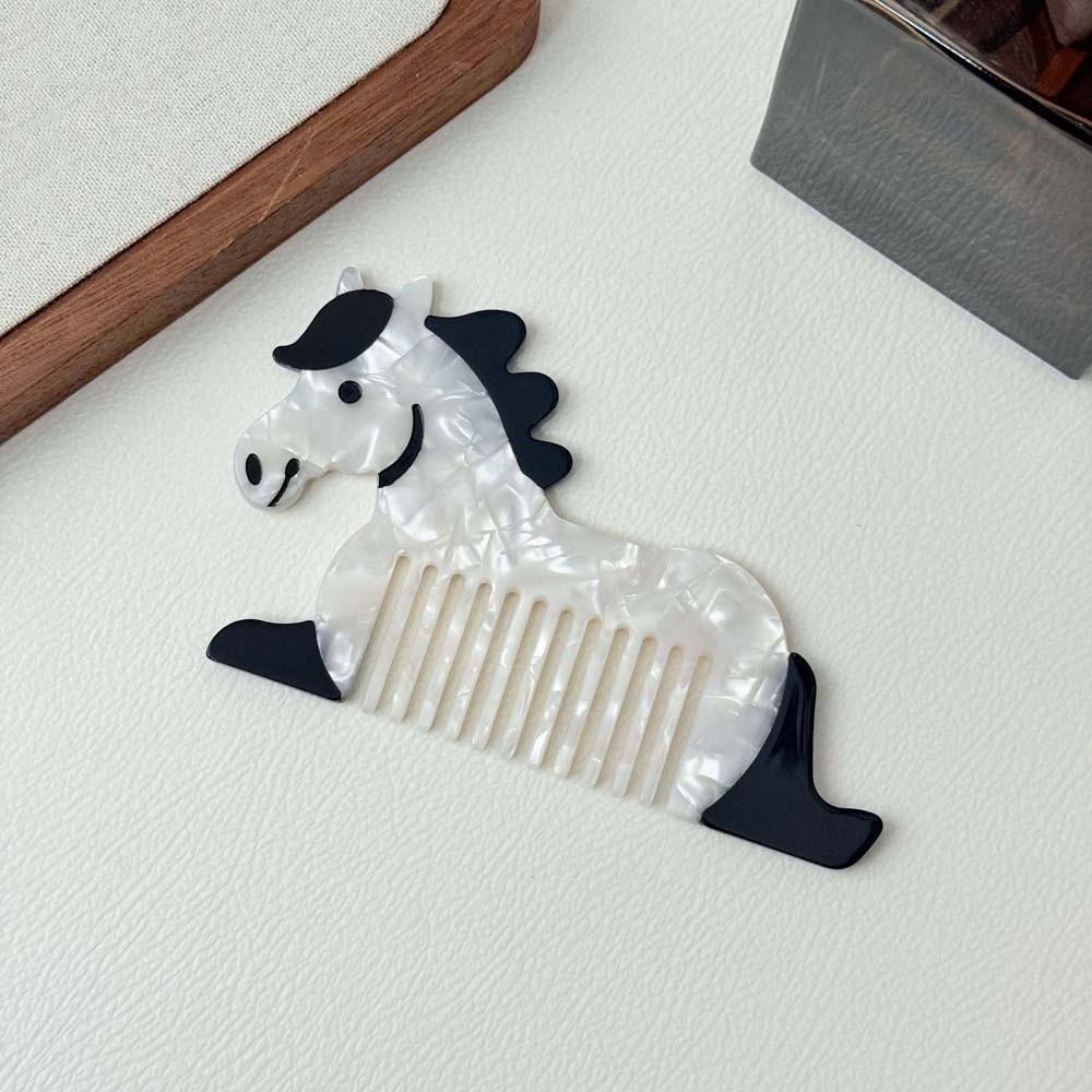Cartoon Acetic Acid Comb Acetate Hairdressing Combs Creative Makeup Comb  Dormitory белый