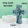 Molde de Silicone para Vela Cruz Grande de Jesus 8-33cm Molde de Silicone para Resina Epóxi Maria Decoração de Igreja Cruz Molde de Concreto Cimento Gesso