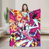 Warm Blanket Picnic Alastor Game VOX H-Hazbin Hotel Throw Blanket Flannel Bedspread For Couch Bed Fluffy Sofa Bed Cover
