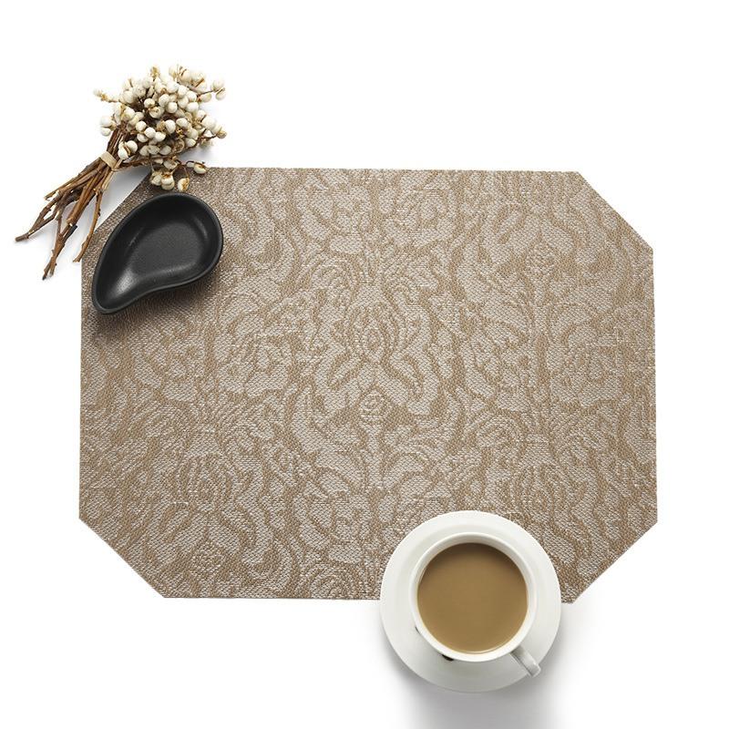 Pack of 4pcs Table Placemats PVC Table Mats Heat Insulated Pad Dinner Table Decor Japanese Style Mats 40x30cm