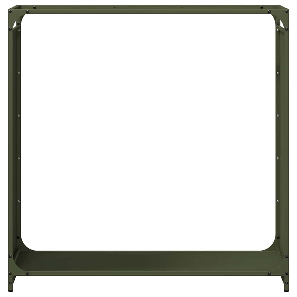 Firewood Rack Olive Green 90 x 28 x 90 cm Cold Rolled Steel