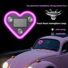 Automotive Solar Energy Wiring Free LED Triangular Window Love Light Wireless Neon Light C-pillar Atmosphere Car Interior Decora