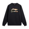 Li-Ning Fashion Trend Printed Crew Neck Pullover Long Sleeve Comfortable Sweatshirt Set Men sets AWDVH35-7+AKLUE31-1