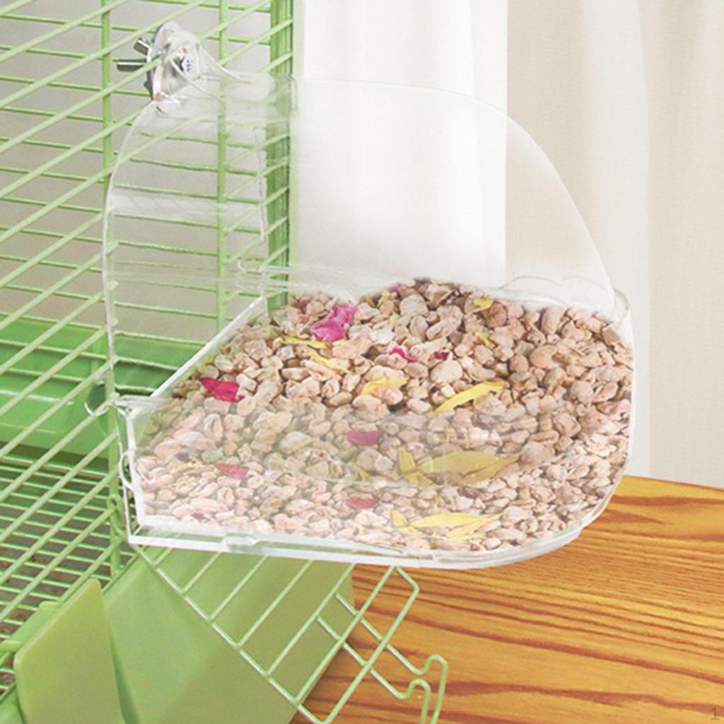 Bird Bath Box Bathtub Food Feeder Holder Tray Versatile Birdcage Accessory Cleaning Pet Supplies