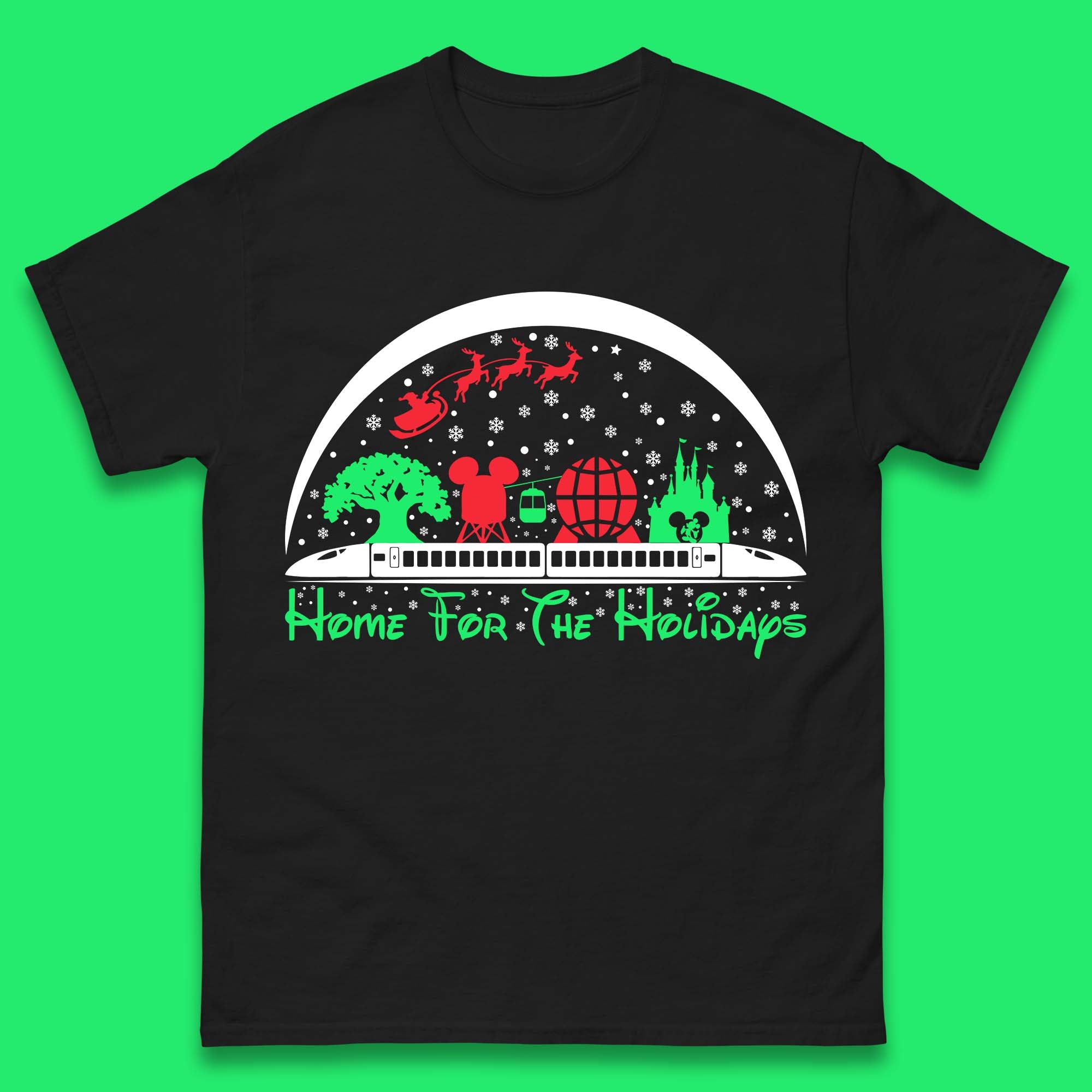 

Home For The Holidays Christmas Mens T-Shirt Womens Tops Tees 3XL