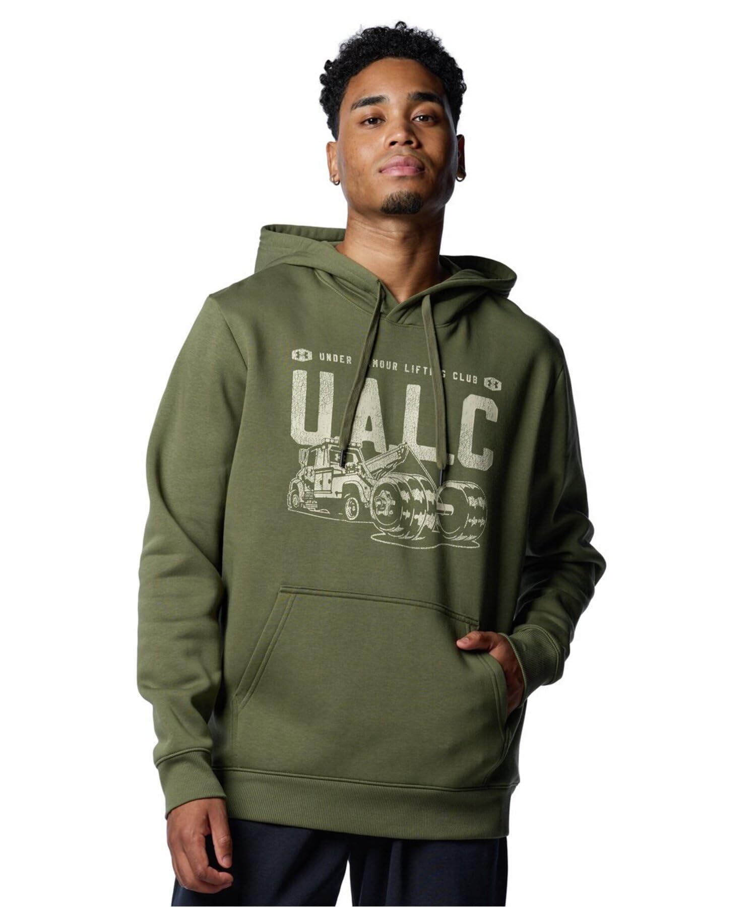 

Under Armour UA Rival Fleece Blue Printed Marine OD Green MD /