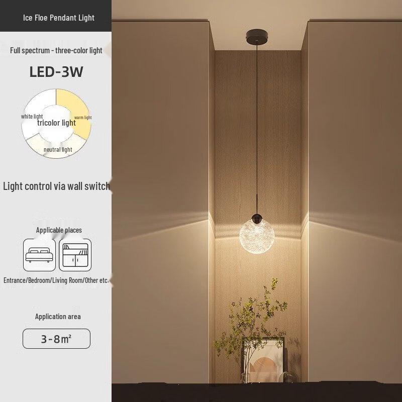 NuFeng Minimalist Crystal Rechargeable Hanging Lamp