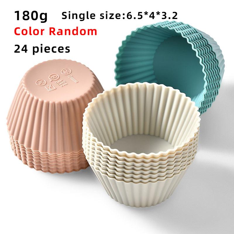 Colorful Mafen Cup Cake Silicone Mold Multi Piece Set Chocolate Biscuit Baking Mold Jelly Pudding Party Snack Making Mould Gifts