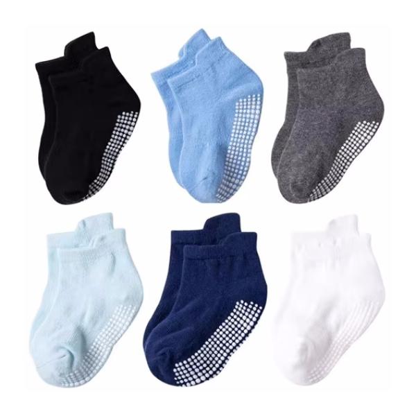 6 perechi/lot 0-7 ani copii fete băieți șosete de podea cu dungi sport copii șosete anti-alunecare tip barcă pentru băieți primăvară vară noi