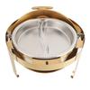 Chafing Dish Buffet Set 6L Stainless Steel Alcohol Heated Round Catering Food Warmer with Food Pan