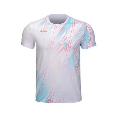 Li Ning Gradient Logo Round Neck Pullover Badminton Shirt Unisex Tops Standard-White AAYU149-2