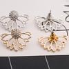 Women Fashion Shiny Rhinestone Hollow Out Ear Jacket Stud Earrings Jewelry Gift