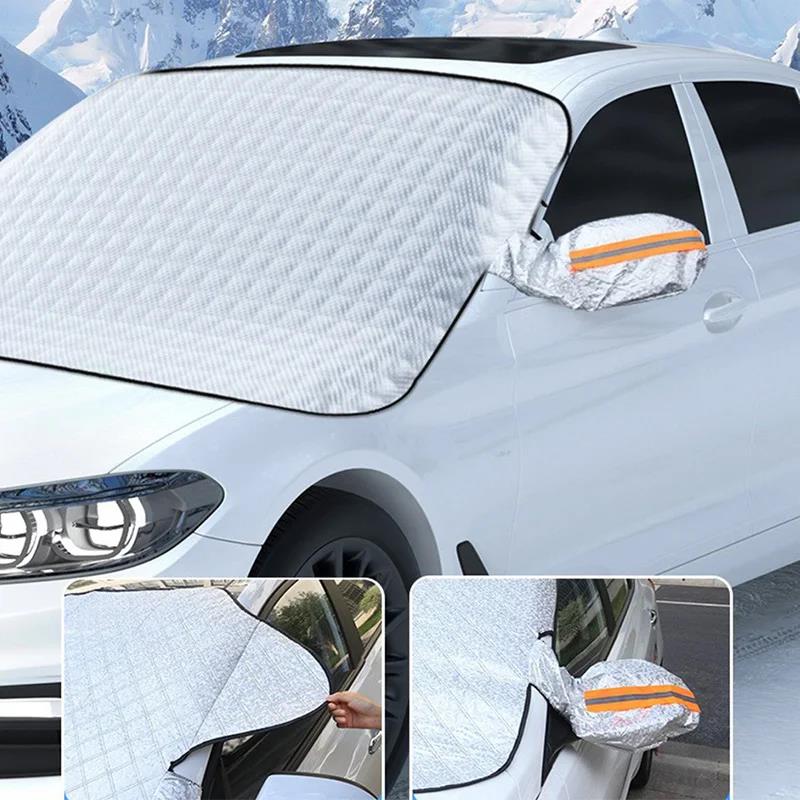 1Pc Car Windshield Snow Anti-UV Shield for Winter Car Cover Front Window Anti Ice Frost Outdoor Protection Car CoverWindshield Sunshades 1