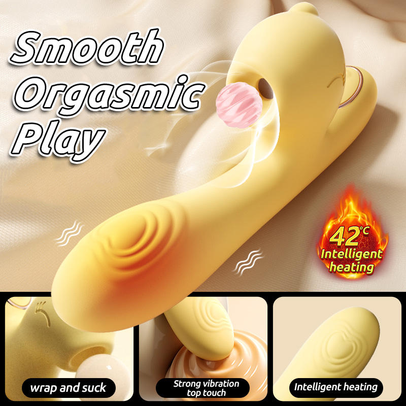 Vibrator with Heating Constant Temperature and Sucking Functions A Female Adult Sex Vibrator Wrap Suck and Strong Vibration