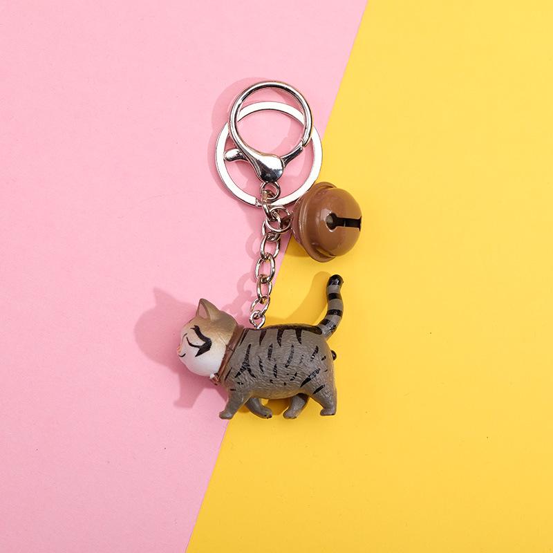 Creative Cat Keychain Bell Pendant for Backpack or Bag - Unisex, Perfect for Couples and Students, Small Gift