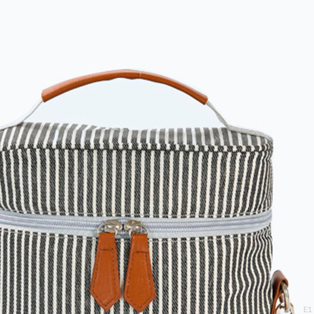 2Pcs Wine Cooler Carrier Tote Bag Two Bottle with Handle Box Case for Picnic