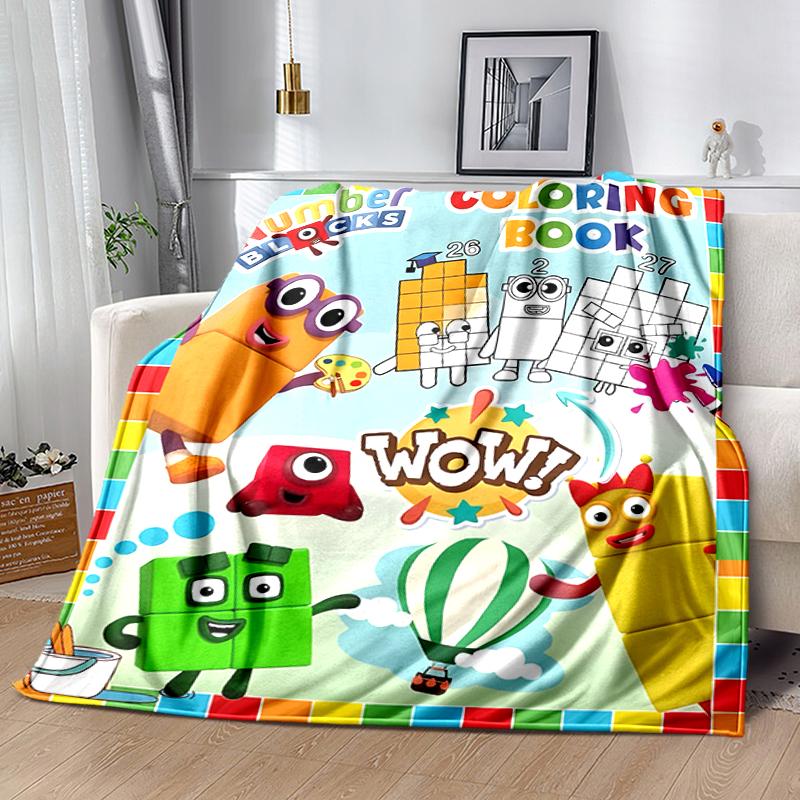 1pc Blanket Numberblocks7 Print Design, Lightweight Blanket for Sofa, Bed- Soft &Warm, Gift for All Seasons like Christmas, Halloween