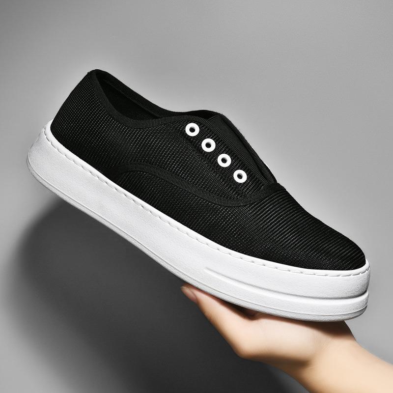 Summer new men's casual shoes low-top foot cover cloth surface breathable one-pedal lazy shoes board shoes men's canvas shoes